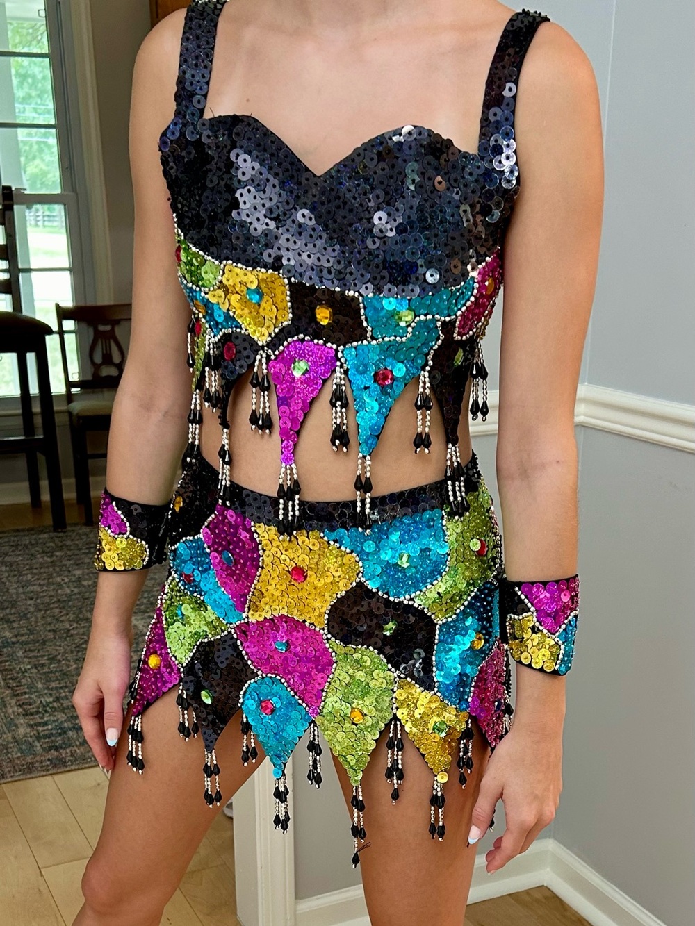 Multi color sequin costume AXS